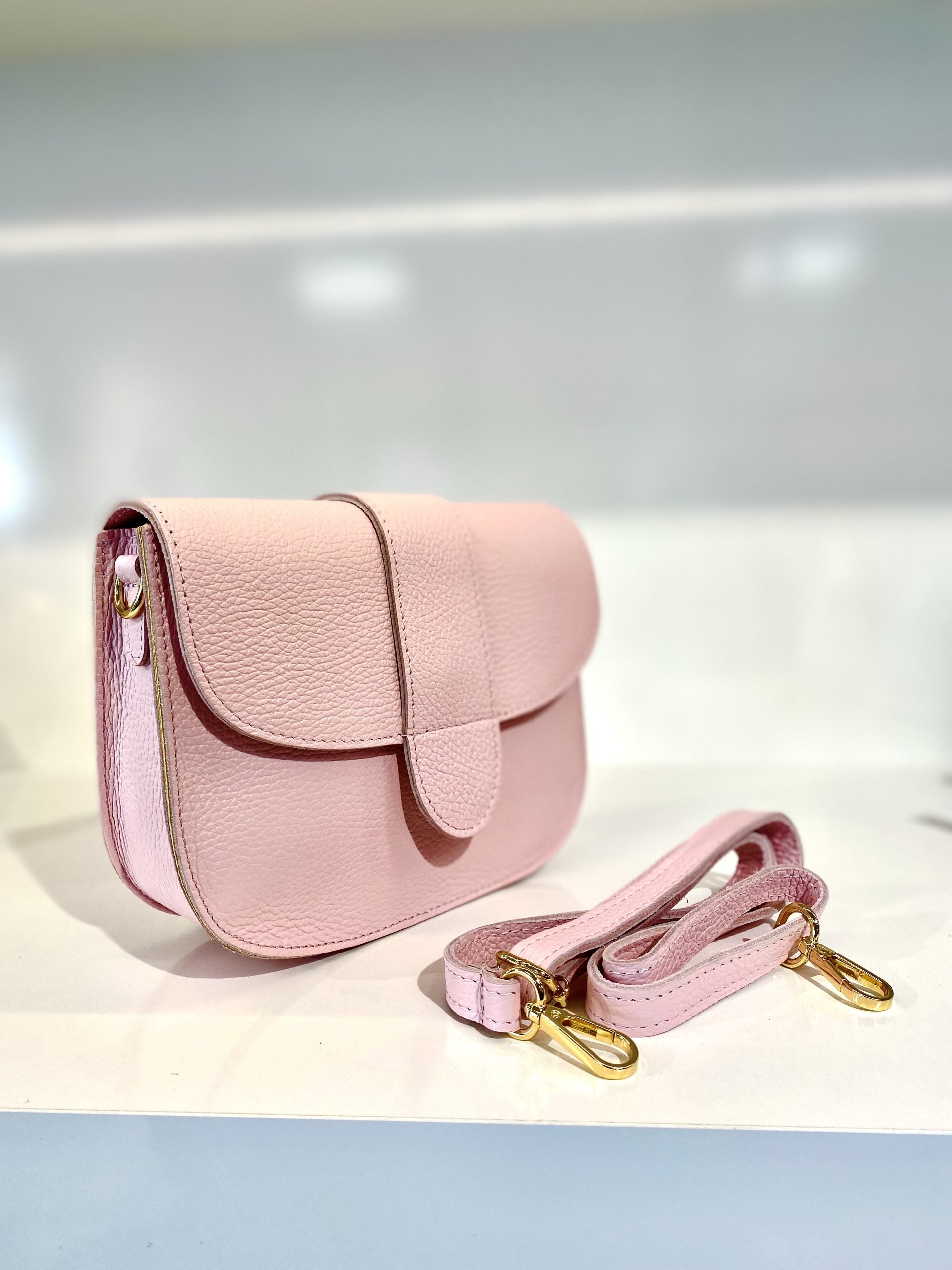 Maan Tas Leer Baby Pink T230