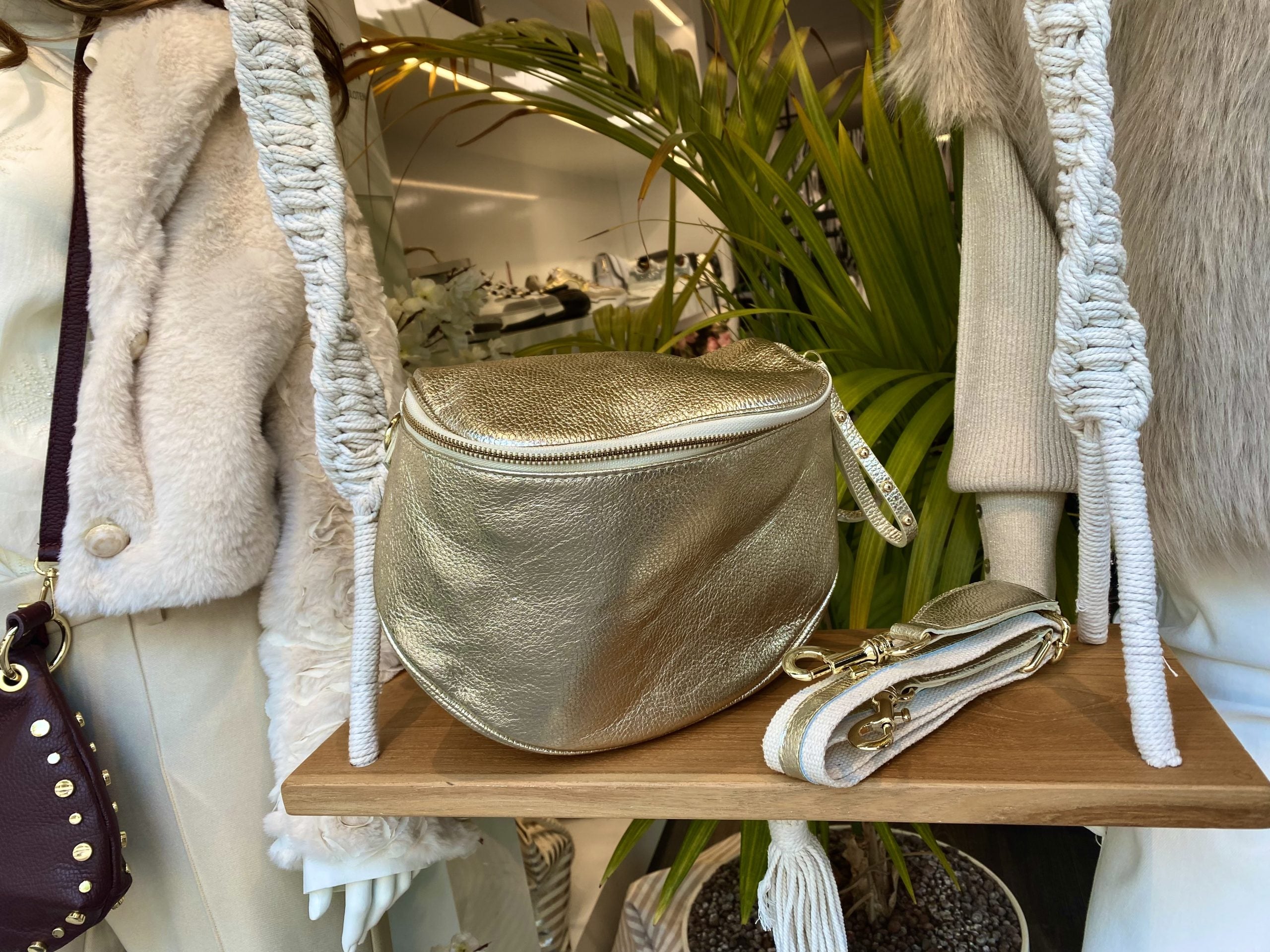 Giuliano buidel Tas Leer Goud T225