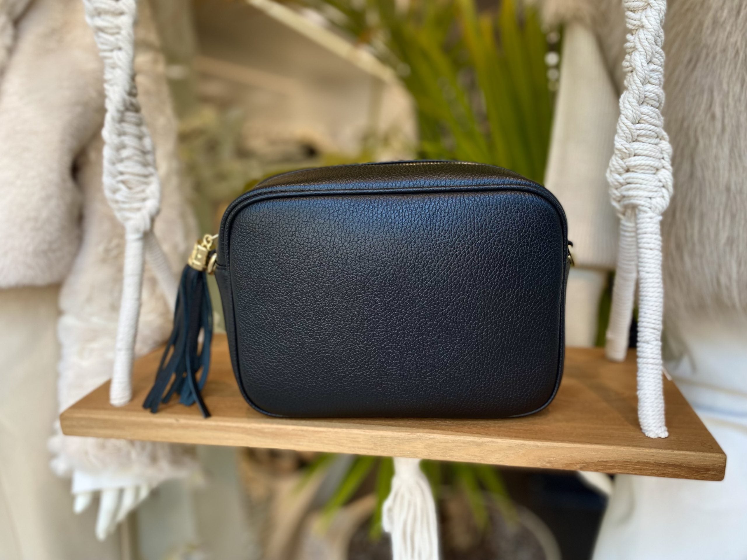 Teatro Tas Leer Zwart/Goud T227