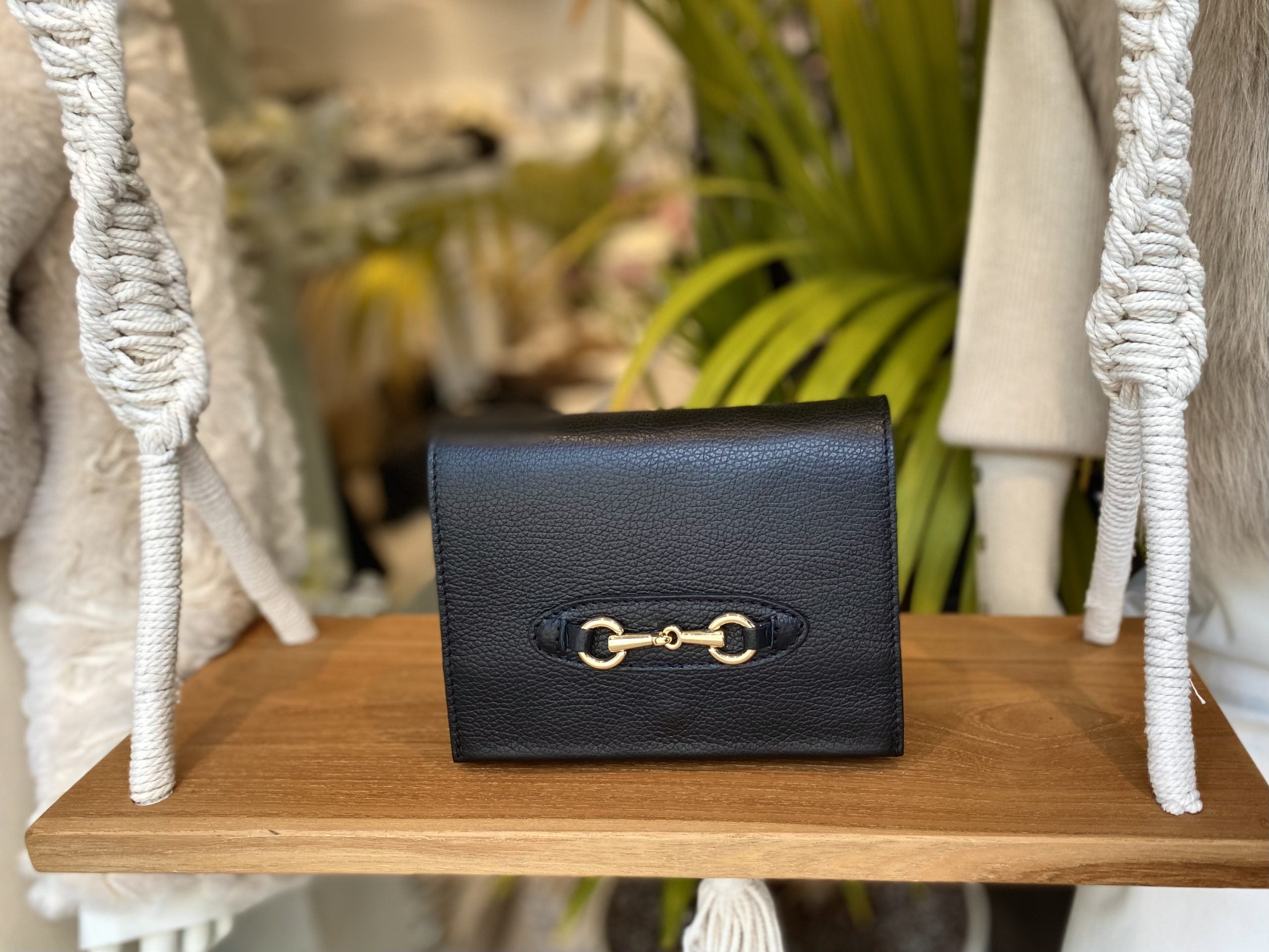 Teatro Tas Leer Zwart Gouden Gesp T232