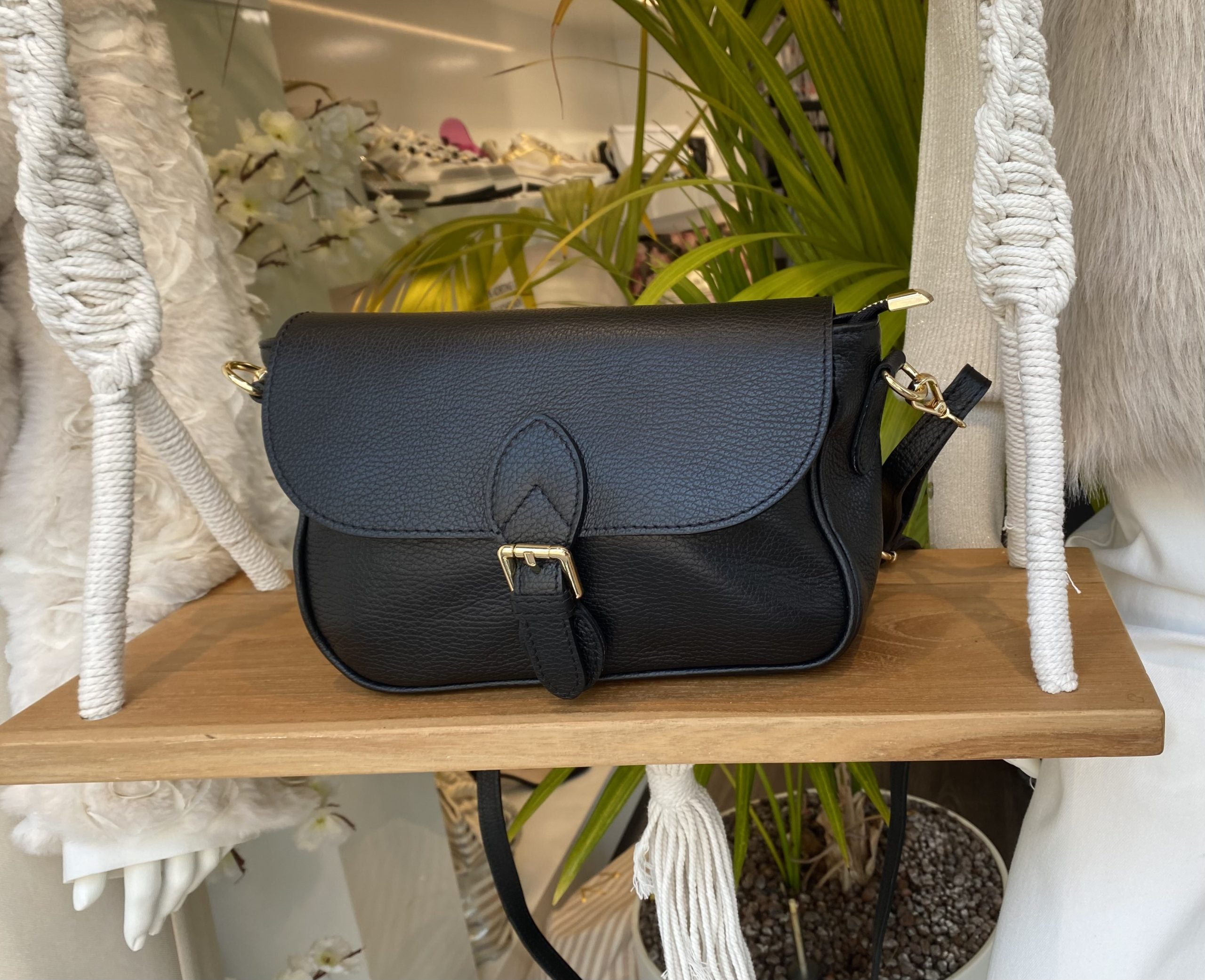 Pelle Tas Leer Zwart Drop T239