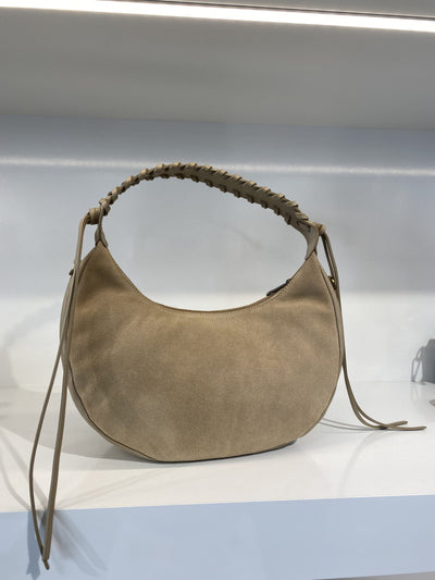 Tas Suede/Leer Vlecht Beige T257