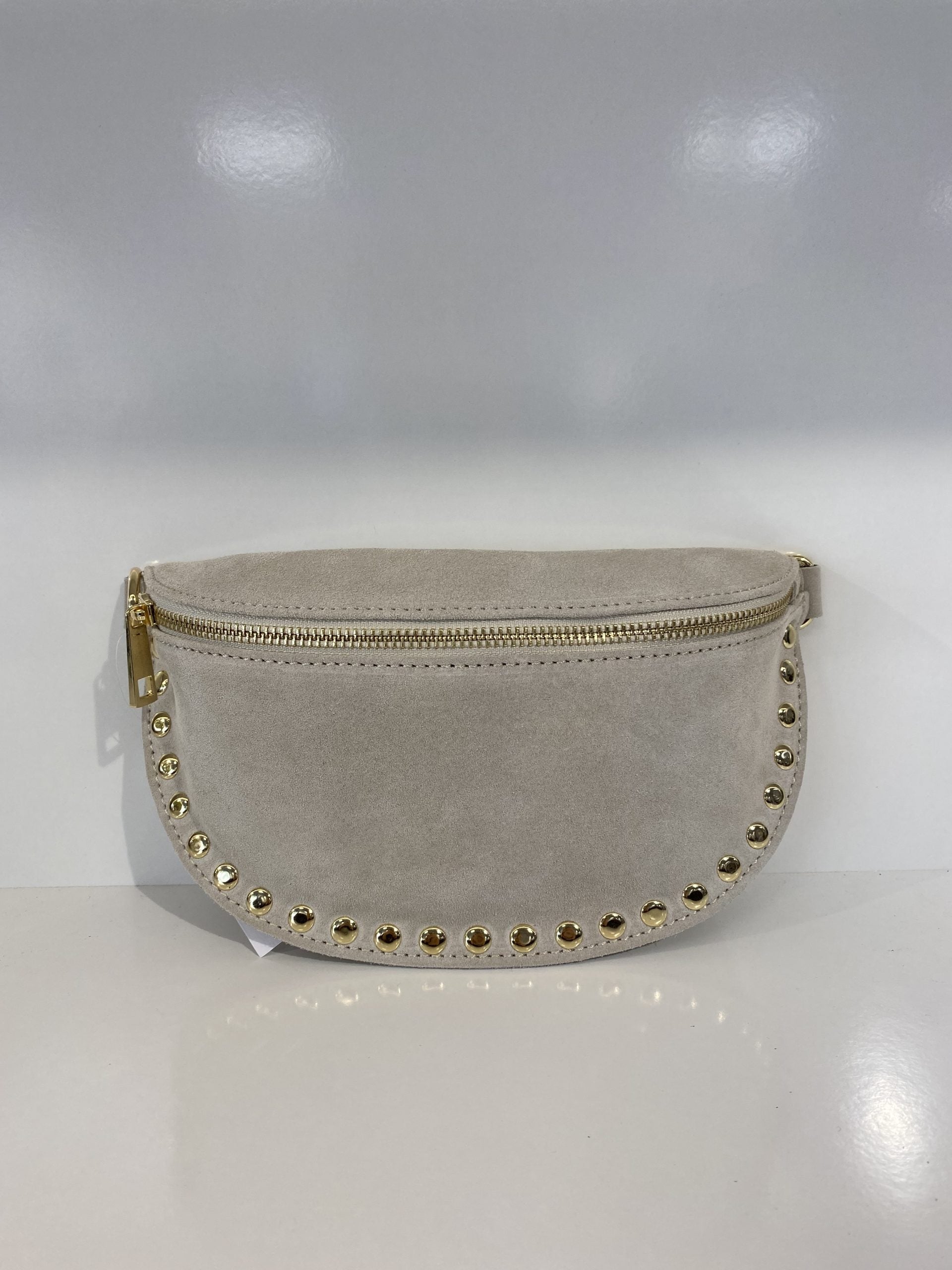 Crossbody Tas Suede Kit/Goud T243