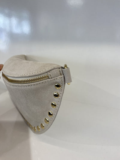 Crossbody Tas Suede Kit/Goud T243