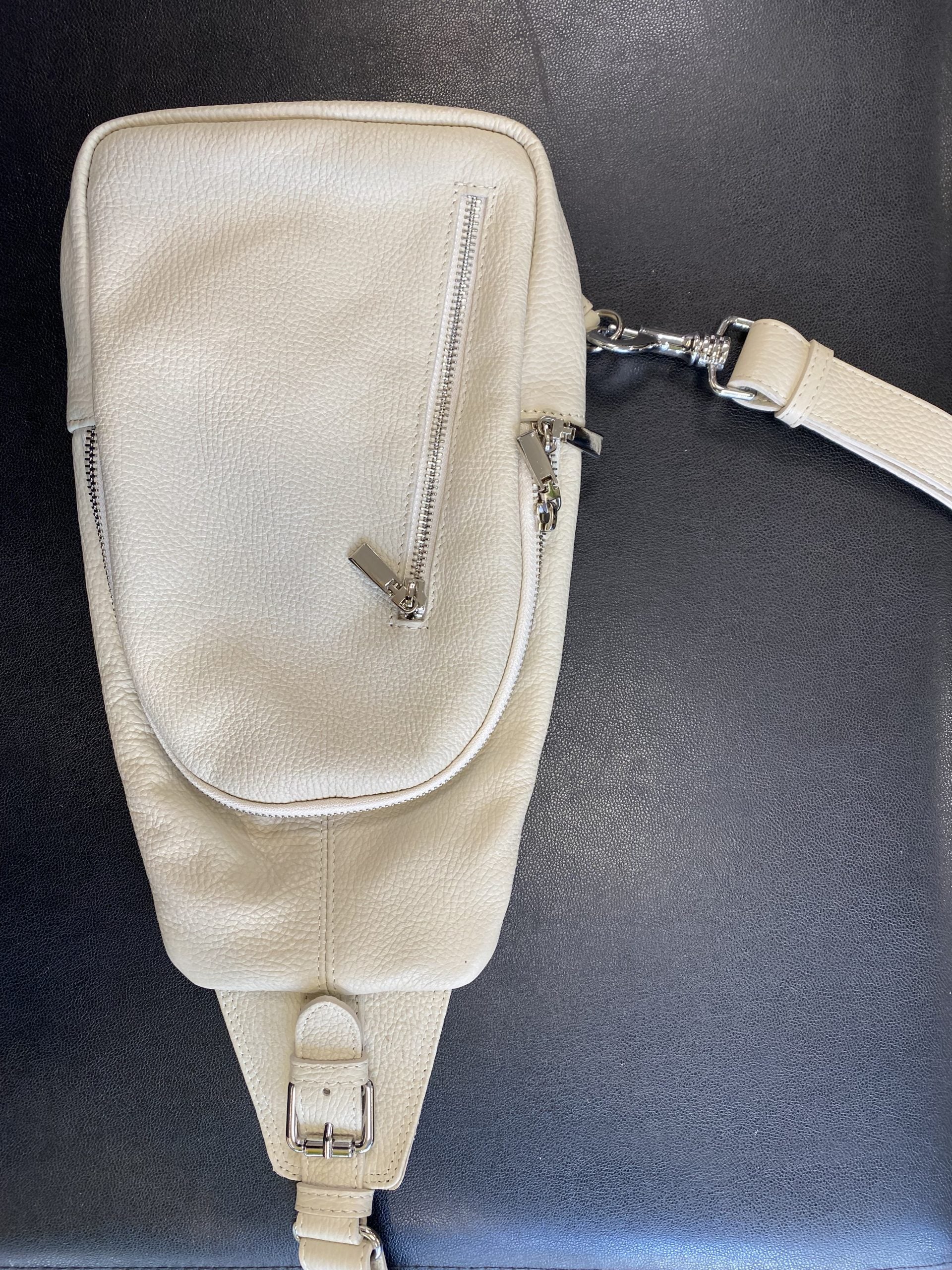 Crossbody Tas Leer Wit T265