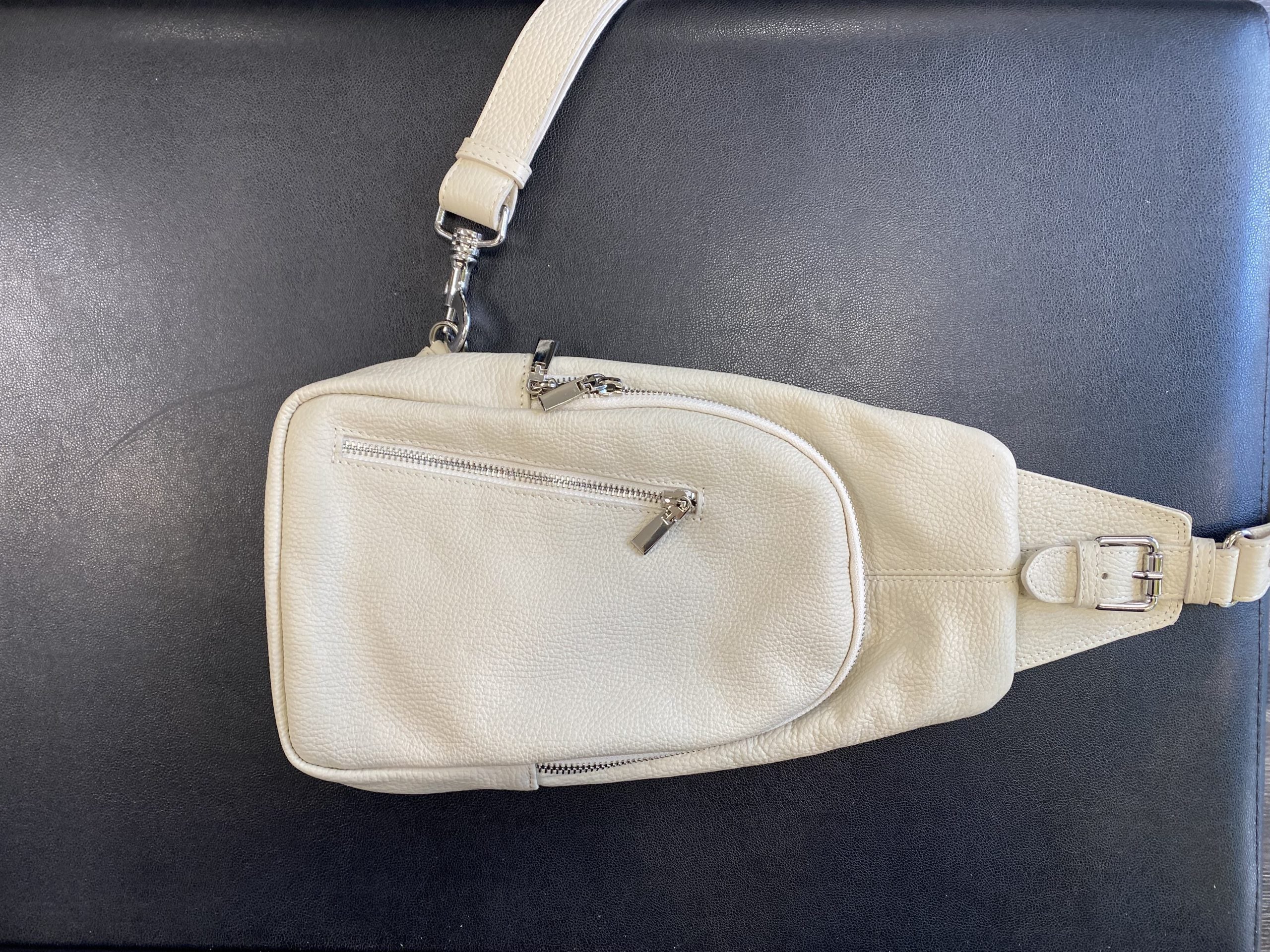 Crossbody Tas Leer Wit T265