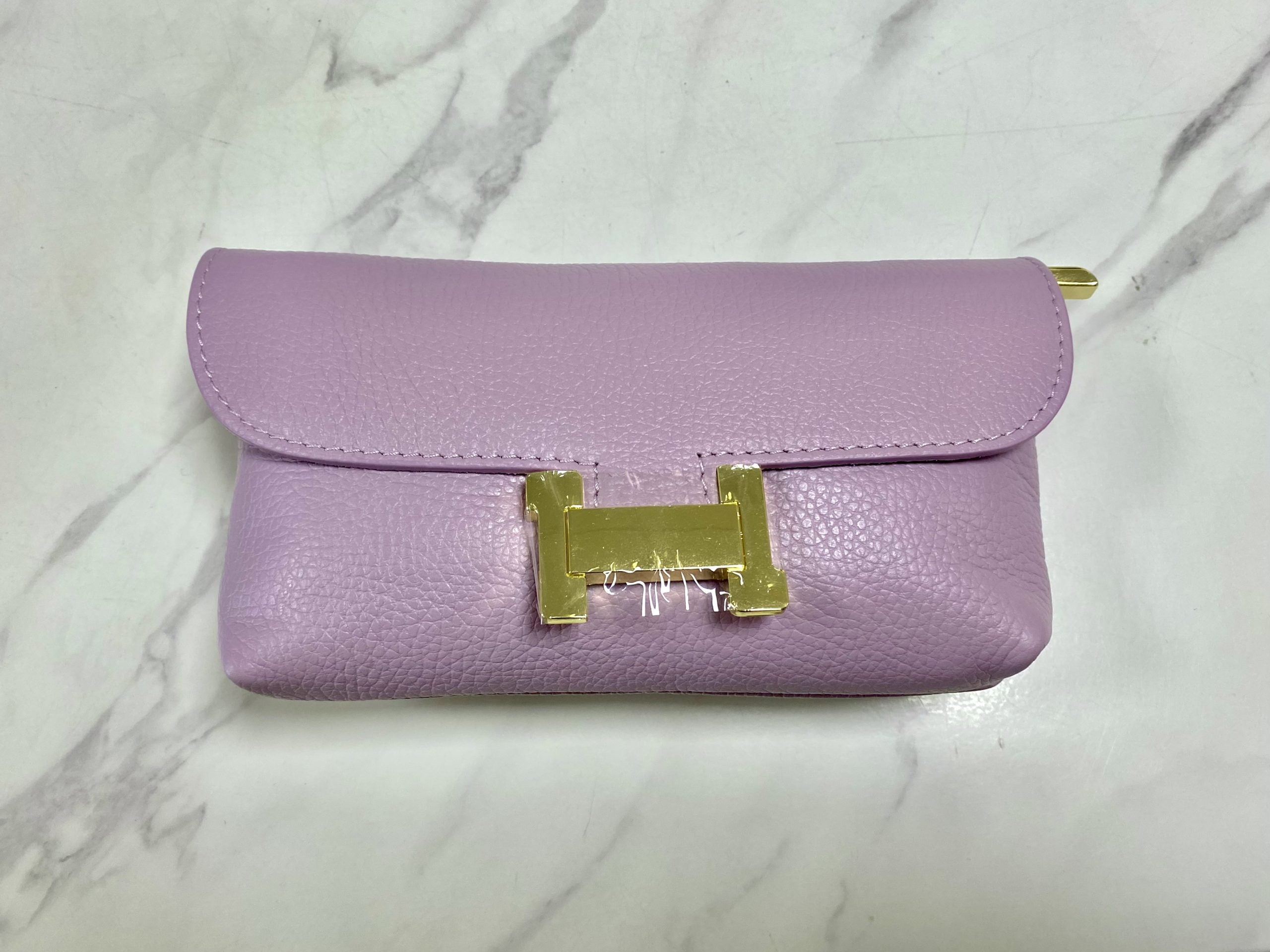 Hilary Tas Leer Lila Gouden Gesp T224