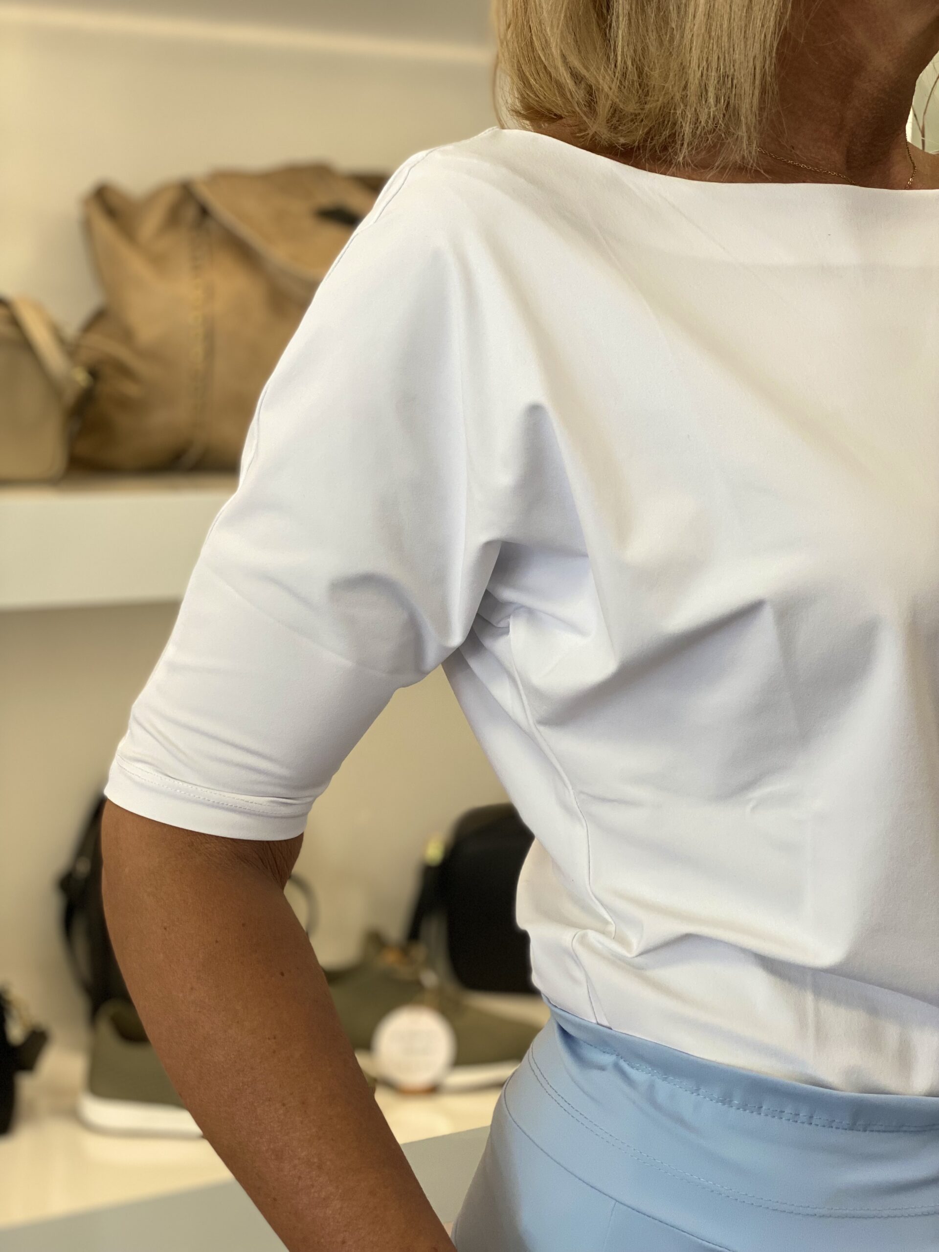 Mi Piace Travelstof Top Boothals 202427 wit