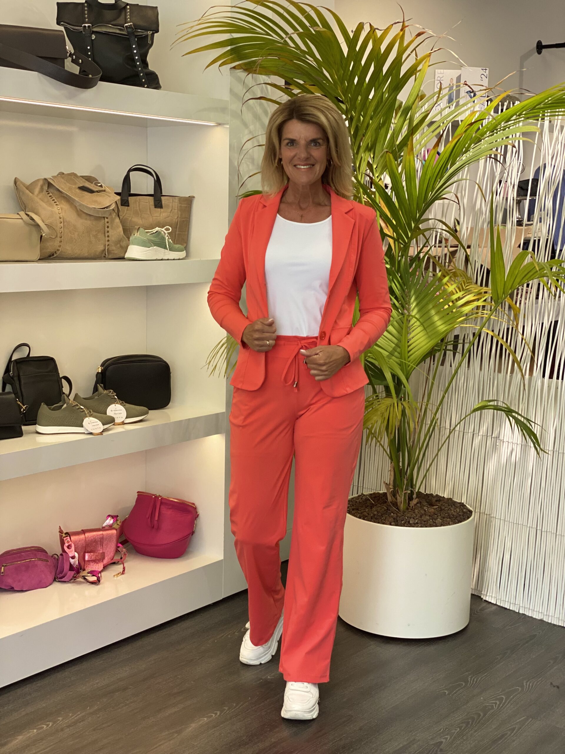 Mi Piace Travelstof Blazer oranje  202015