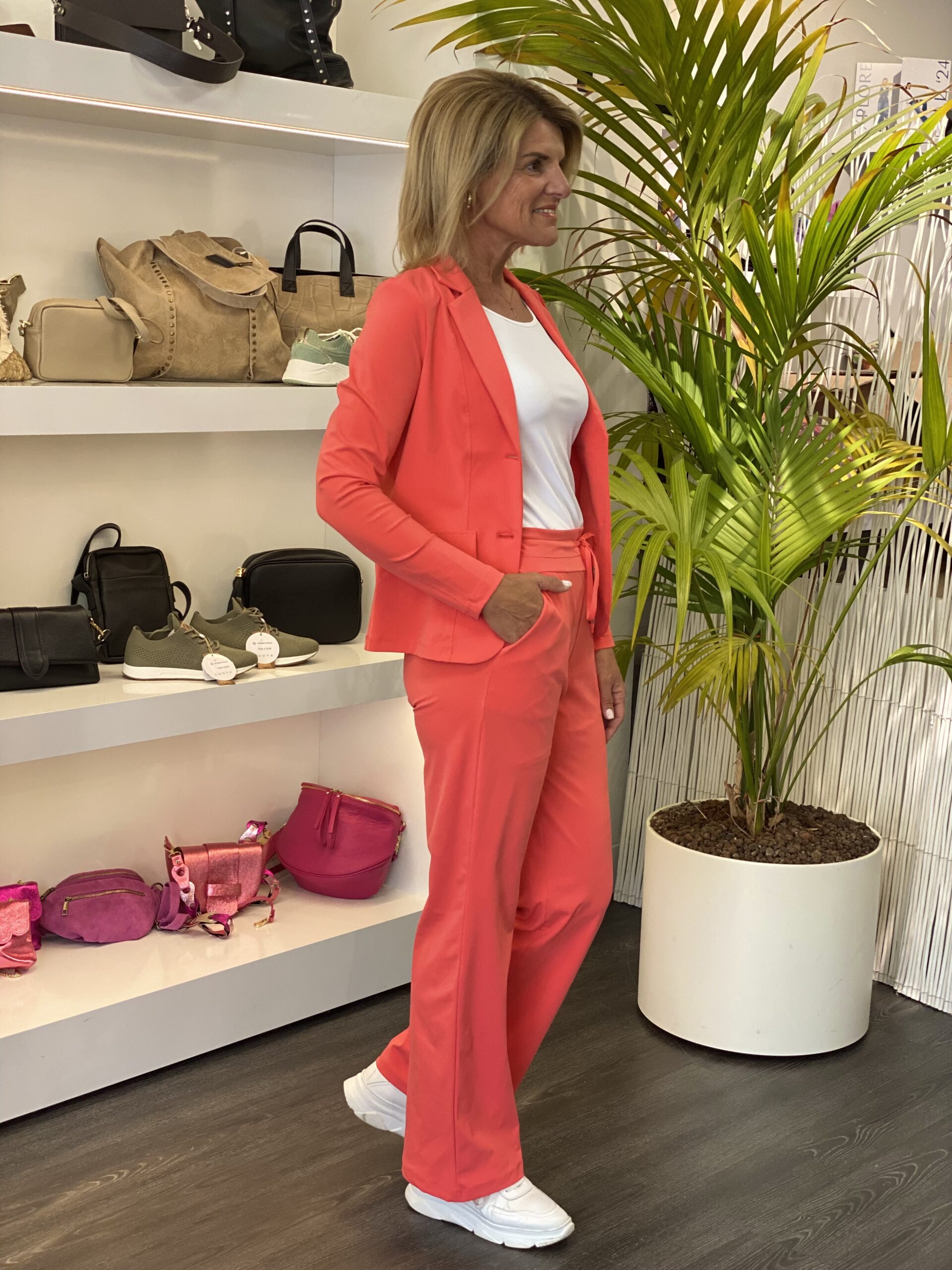 Mi Piace Travelstof Blazer oranje  202015