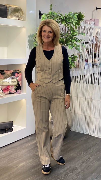 Lady Day Travelstof Vivienne Gilet kaitlyn stripe