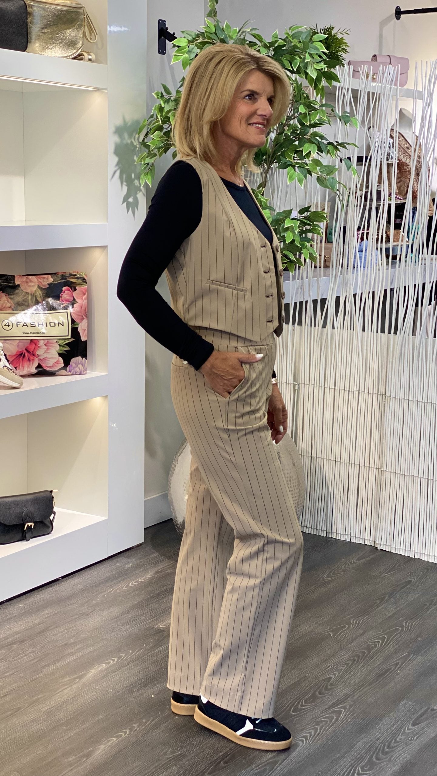 Lady Day Travelstof Milana Broek kaitlyn stripe