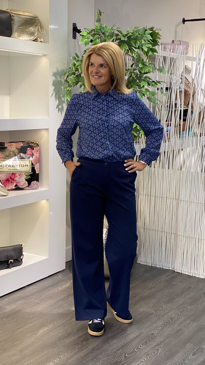 Maicazz Zizo Pattiwide Broek donkerblauw