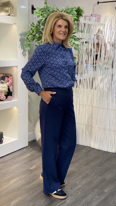 Maicazz Zizo Pattiwide Broek donkerblauw