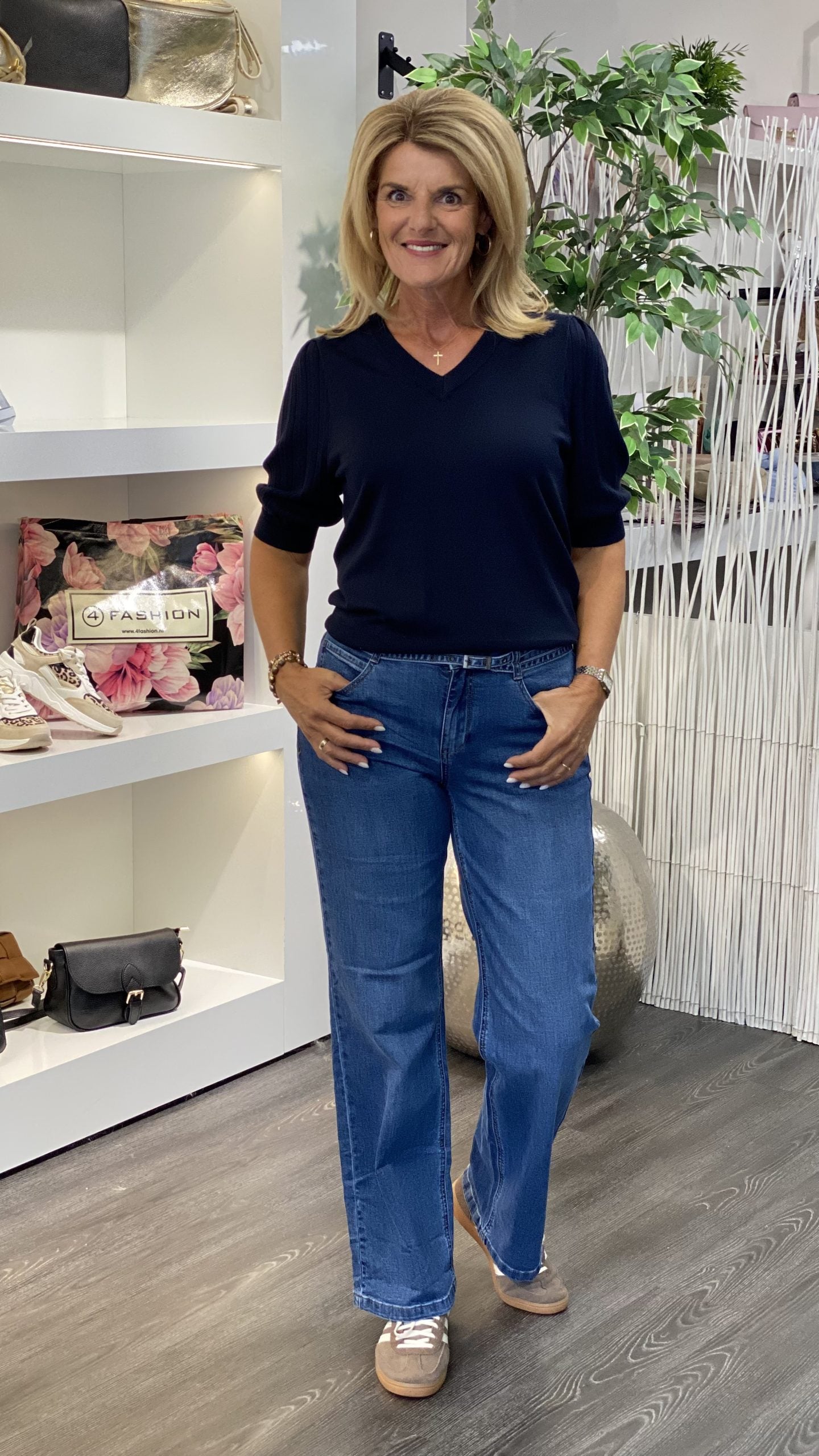 Red Button Claudette jeans  & Belt Broek L33 stone used