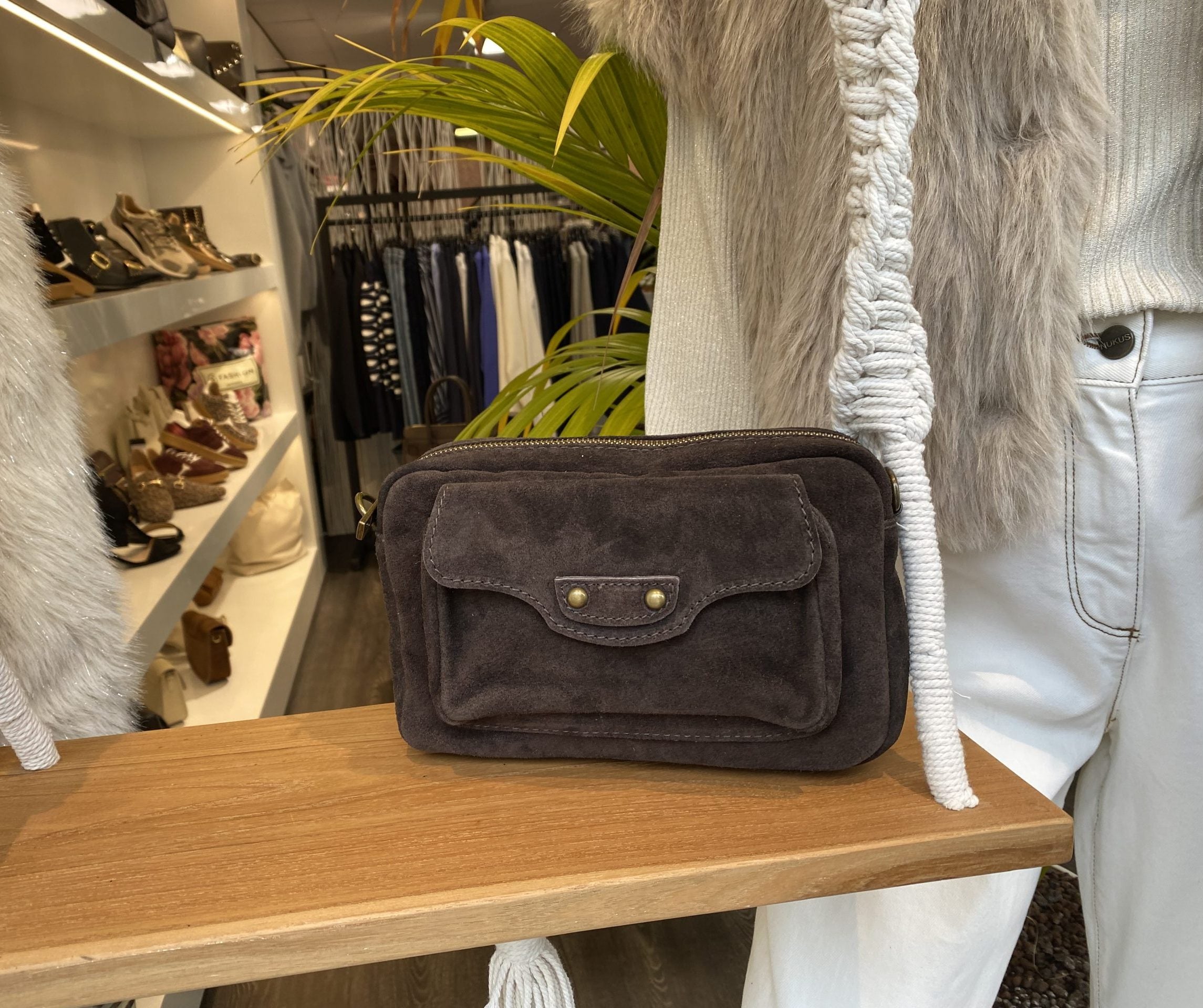 Jessa Tas Suede Dark Brown T303