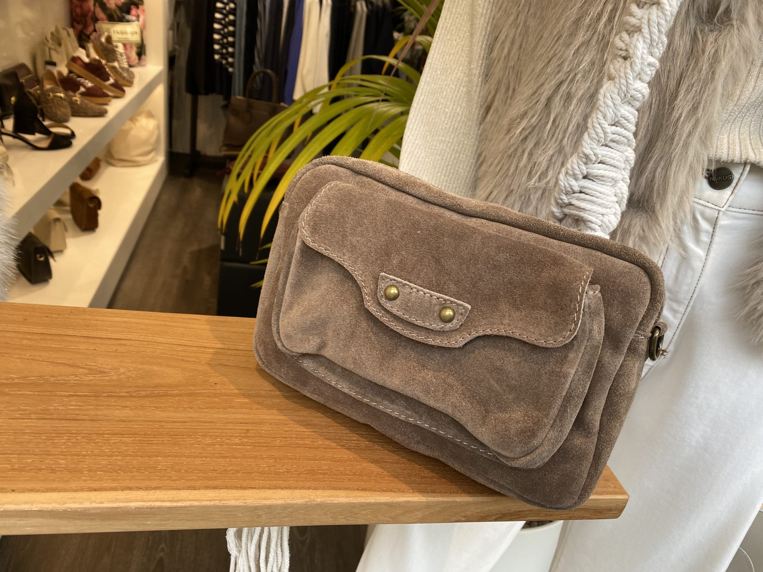 Jessa Tas Suede Taupe T303