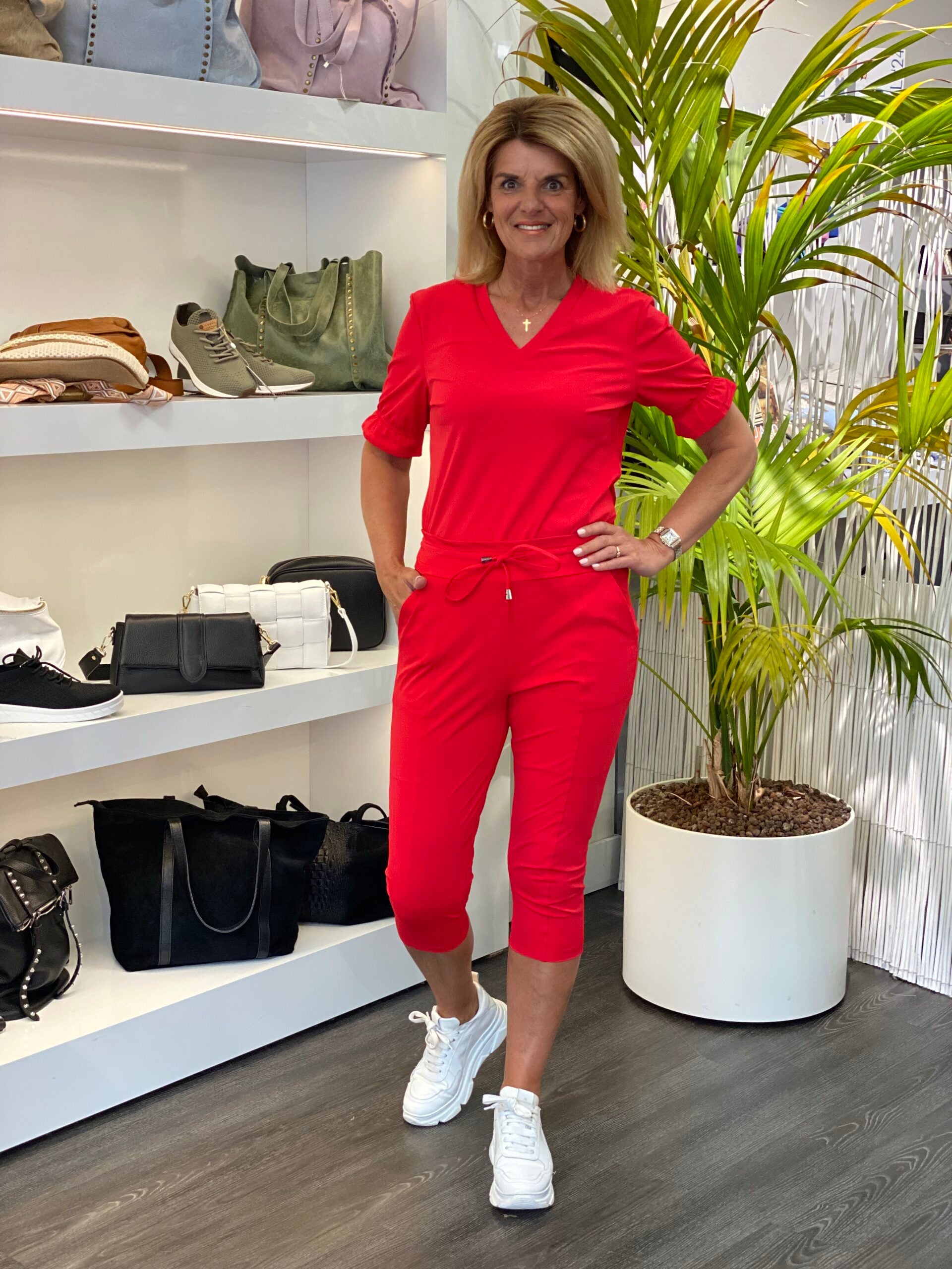 Mi PiaceTravelbroek Capri rood 202082