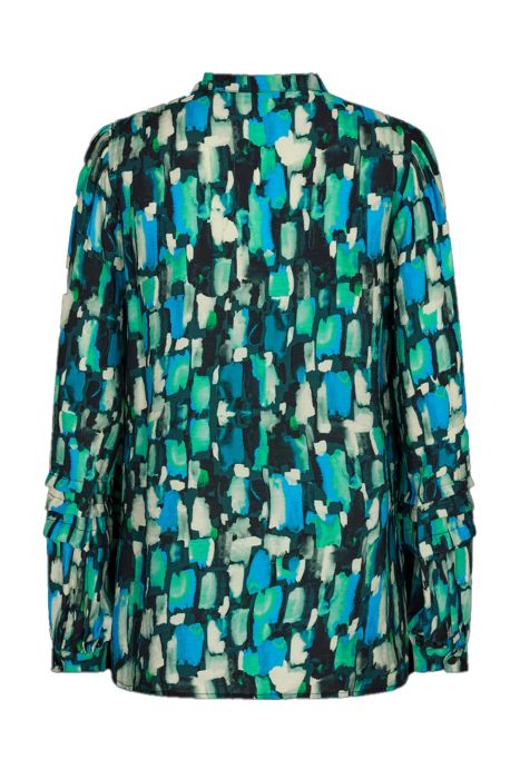 Freequent malona  Blouse zwart blauw