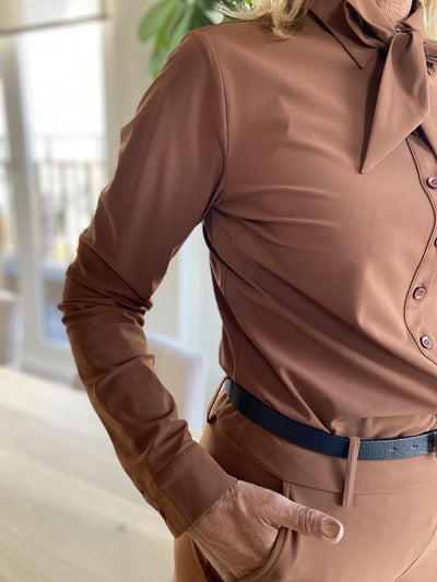 Mi Piace Travelstof Blouse 202709 caramel