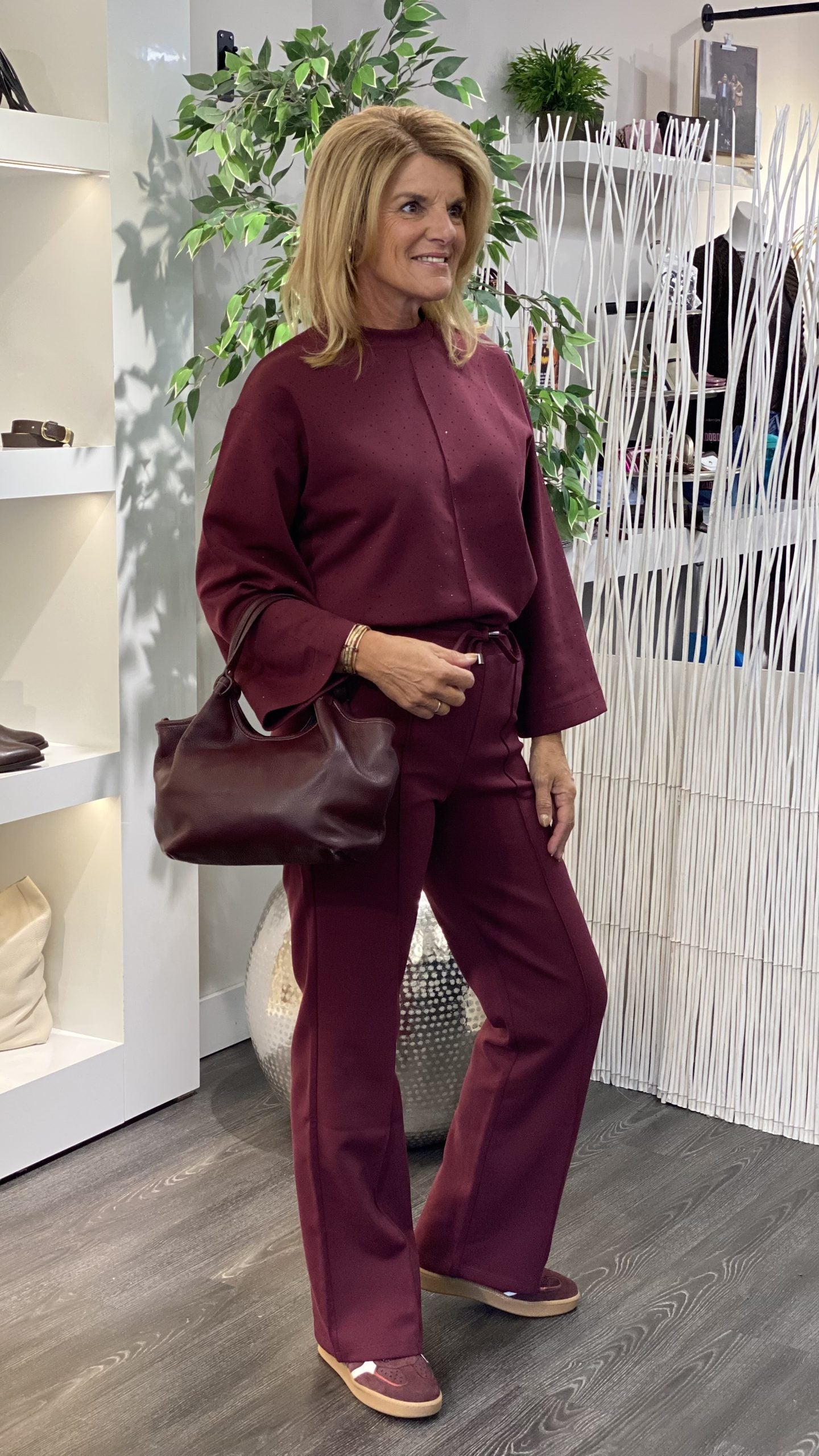 Mi Piace Sweat Broek 20200103 burgundy
