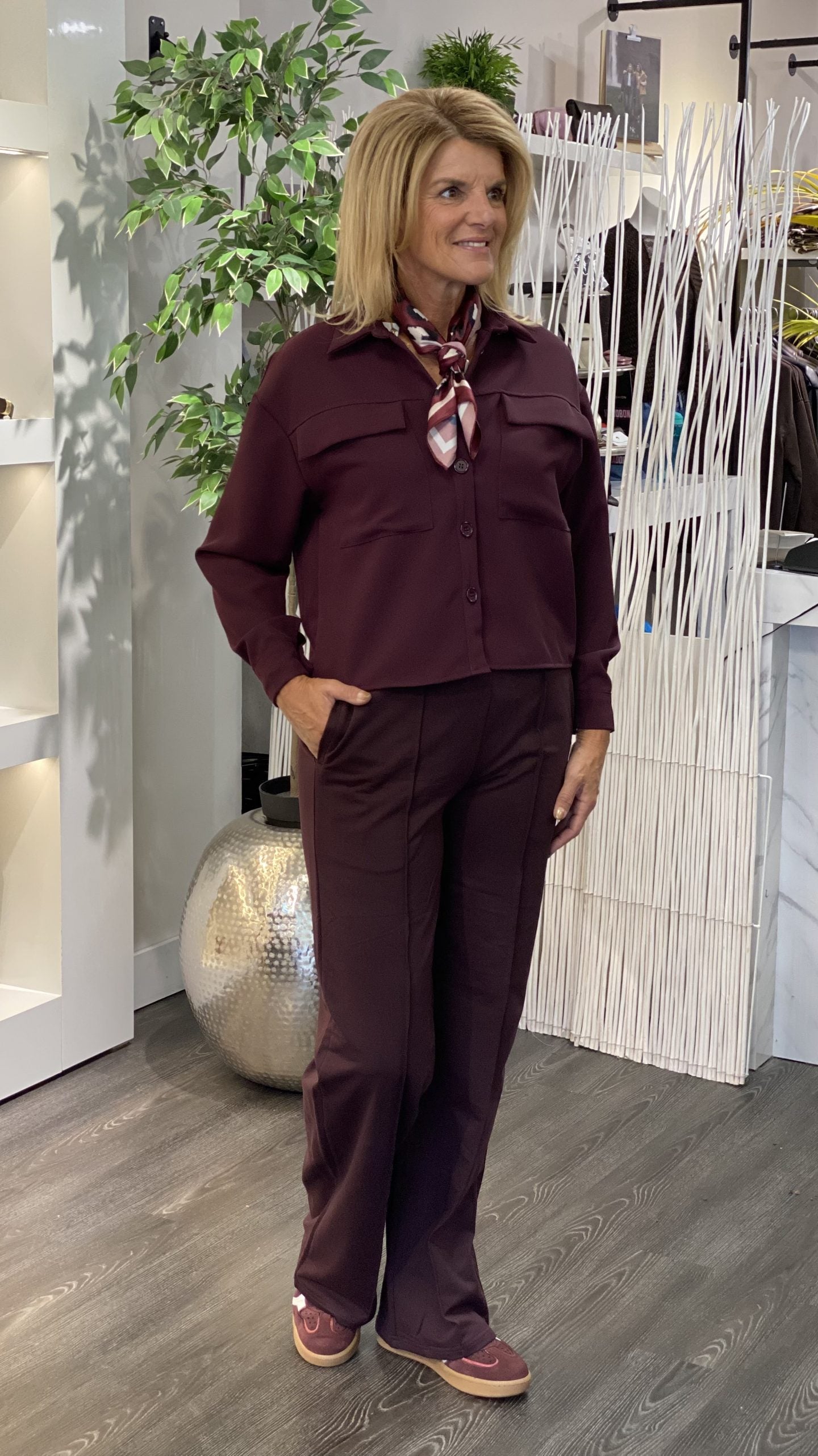 Vera Jo Blouse Jasje aubergine