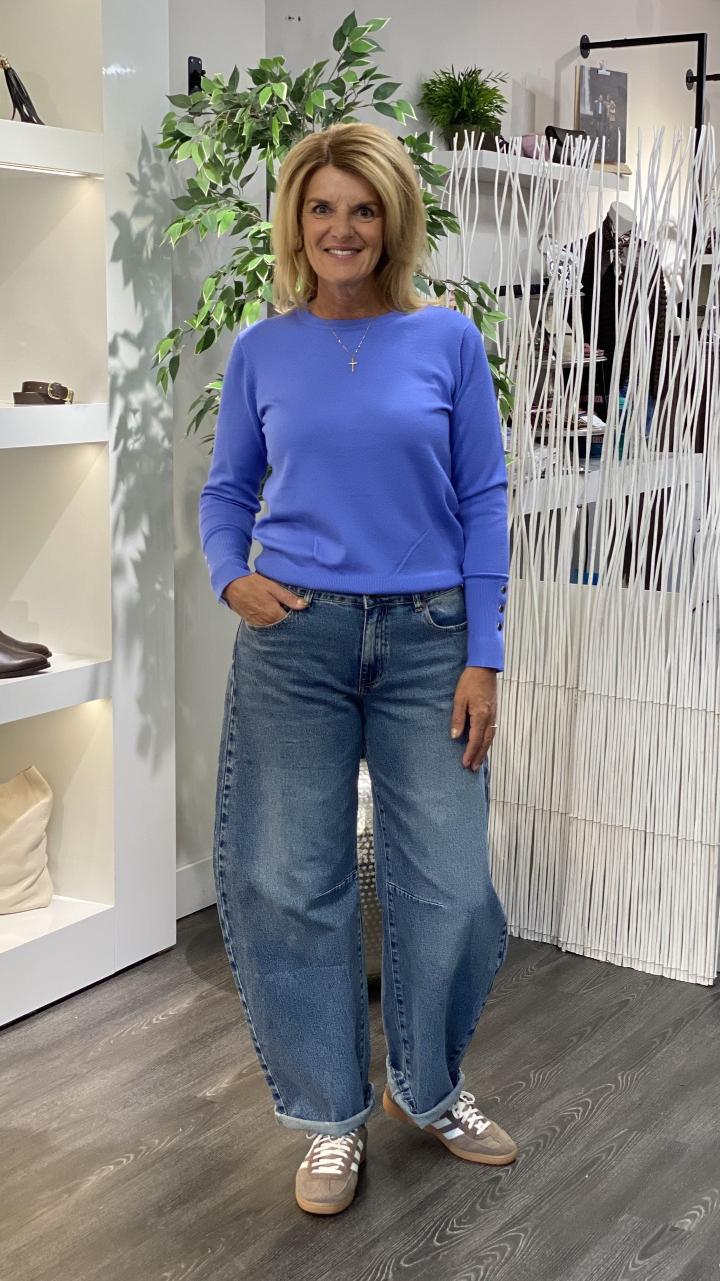 Freequent Katie Pullover trui wedgewood