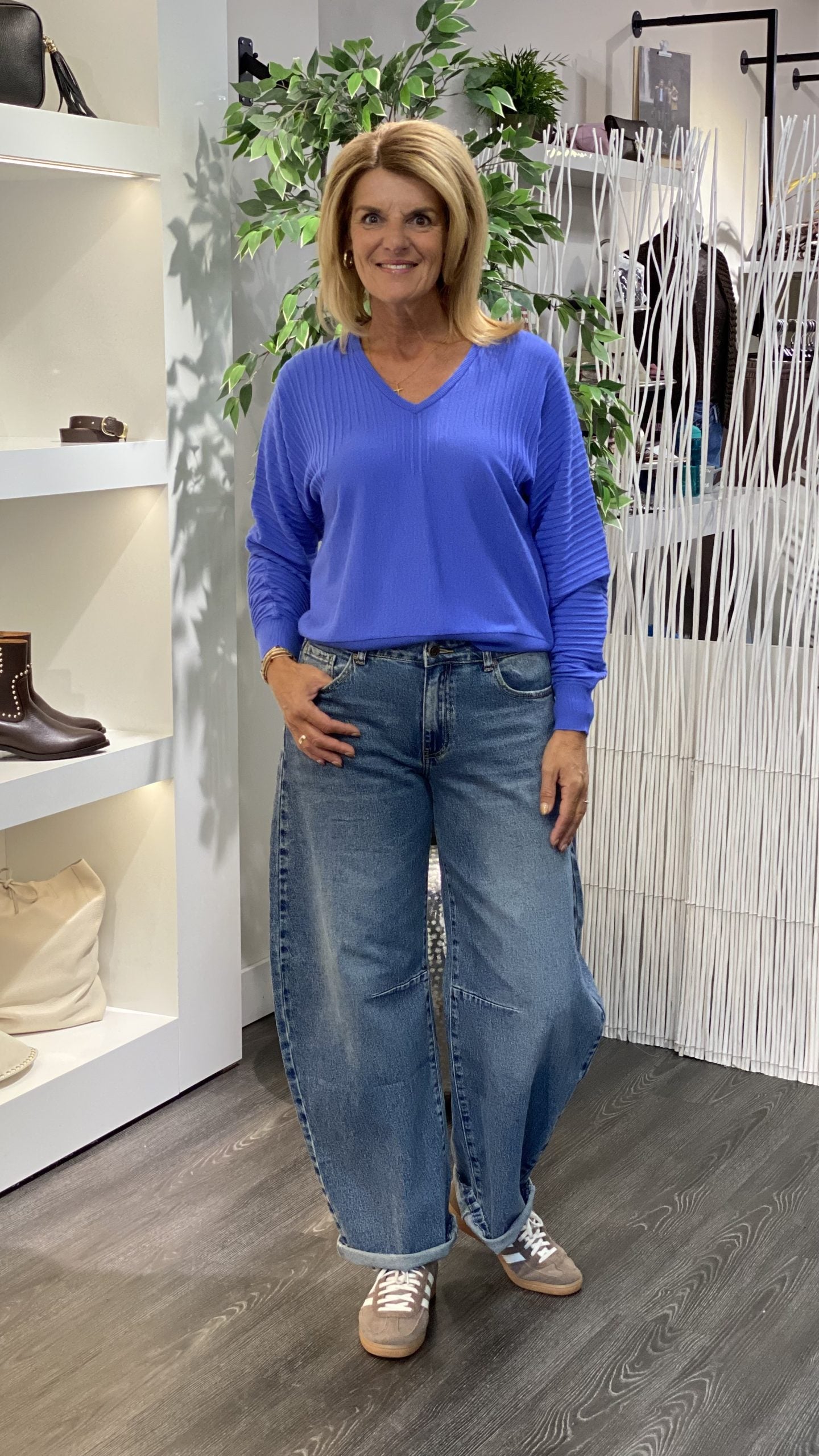 Freequent Alfa Pullover trui wedgewood