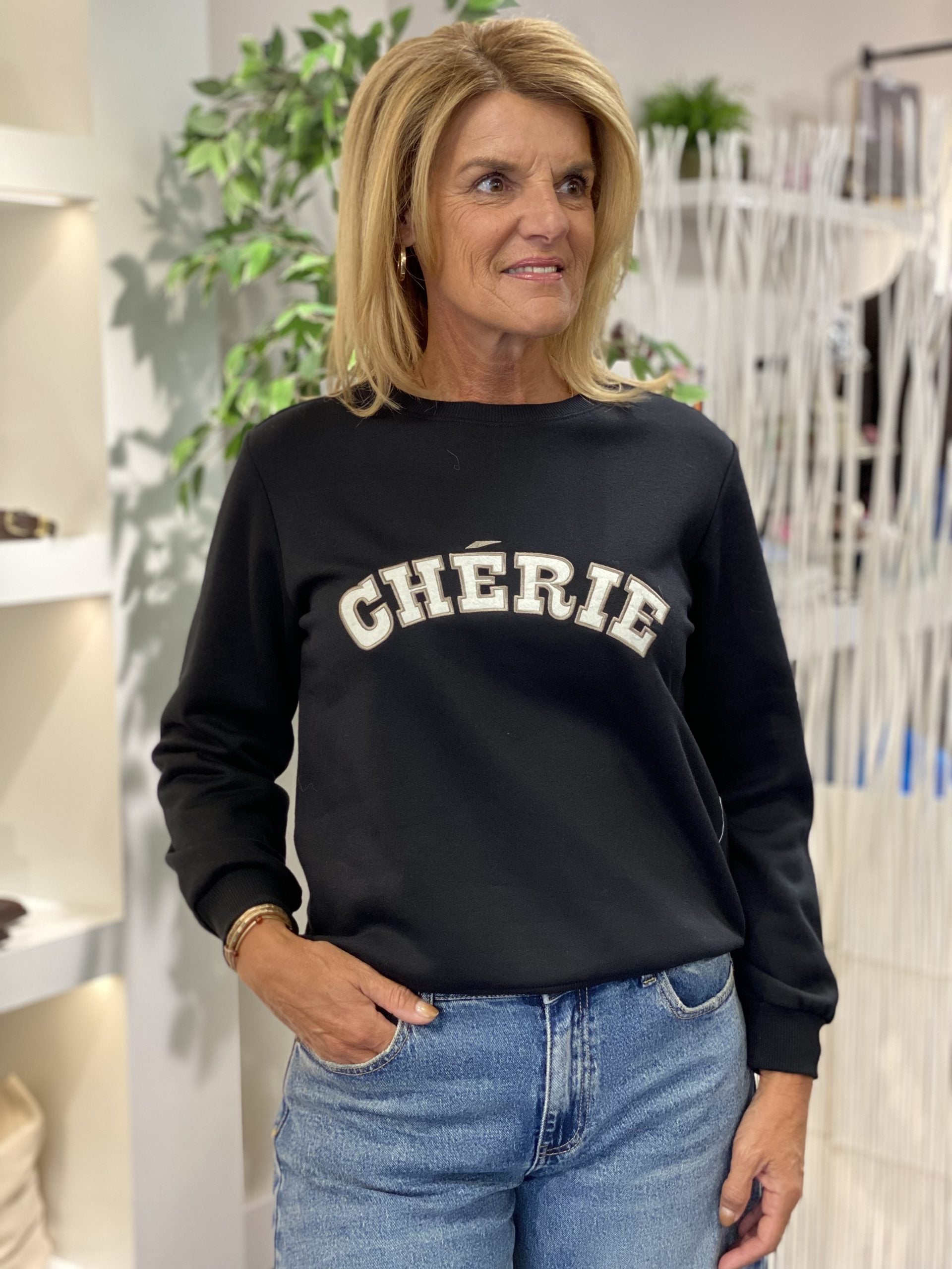 Freequent Wana Pullover sweater  trui black w. moonbeam