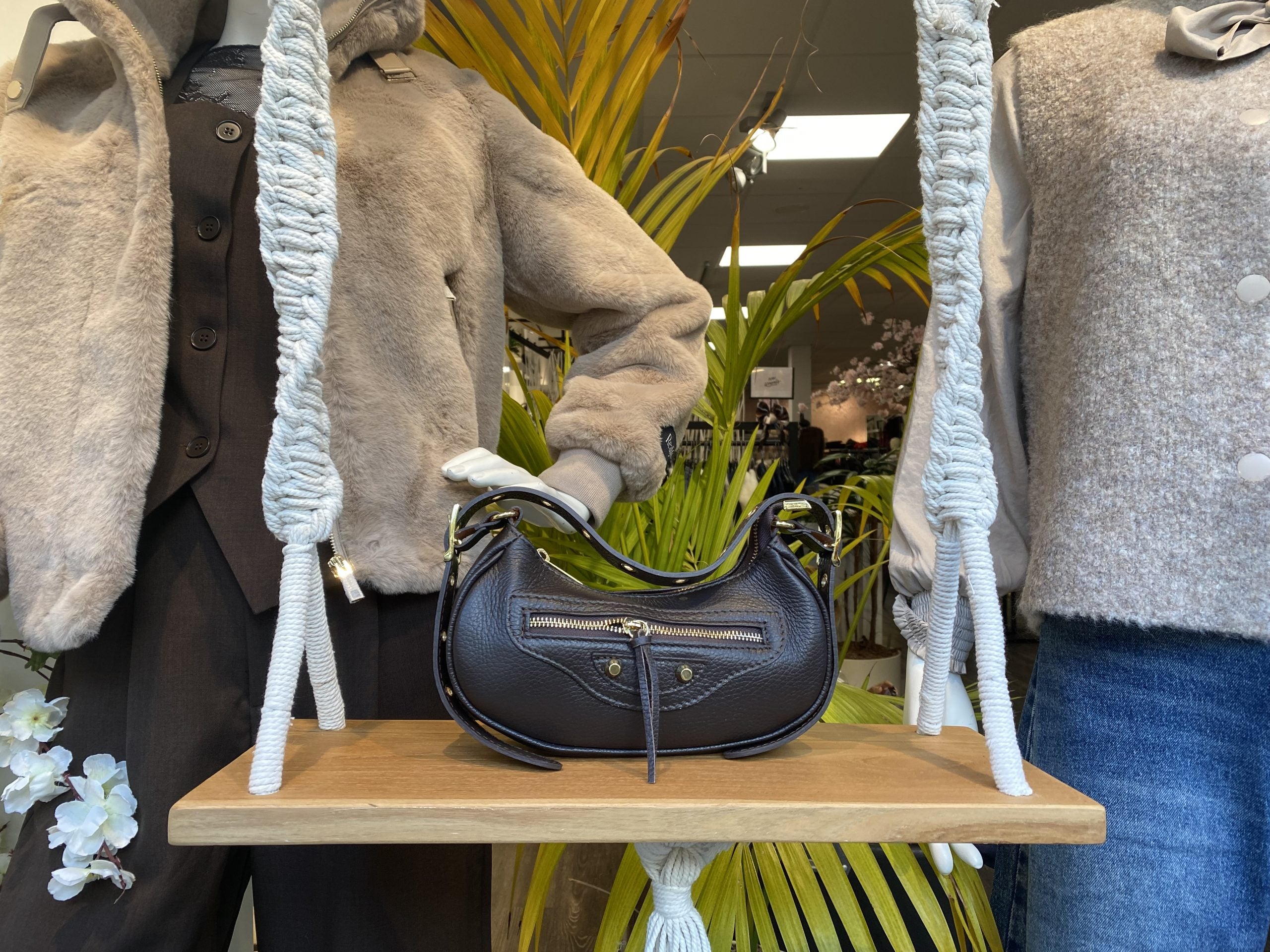 Bayley Schoudertas Leer Coffee Bruin T337