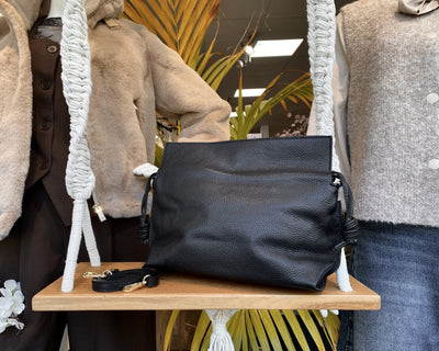 Lana Shopper Tas Leer Zwart T339