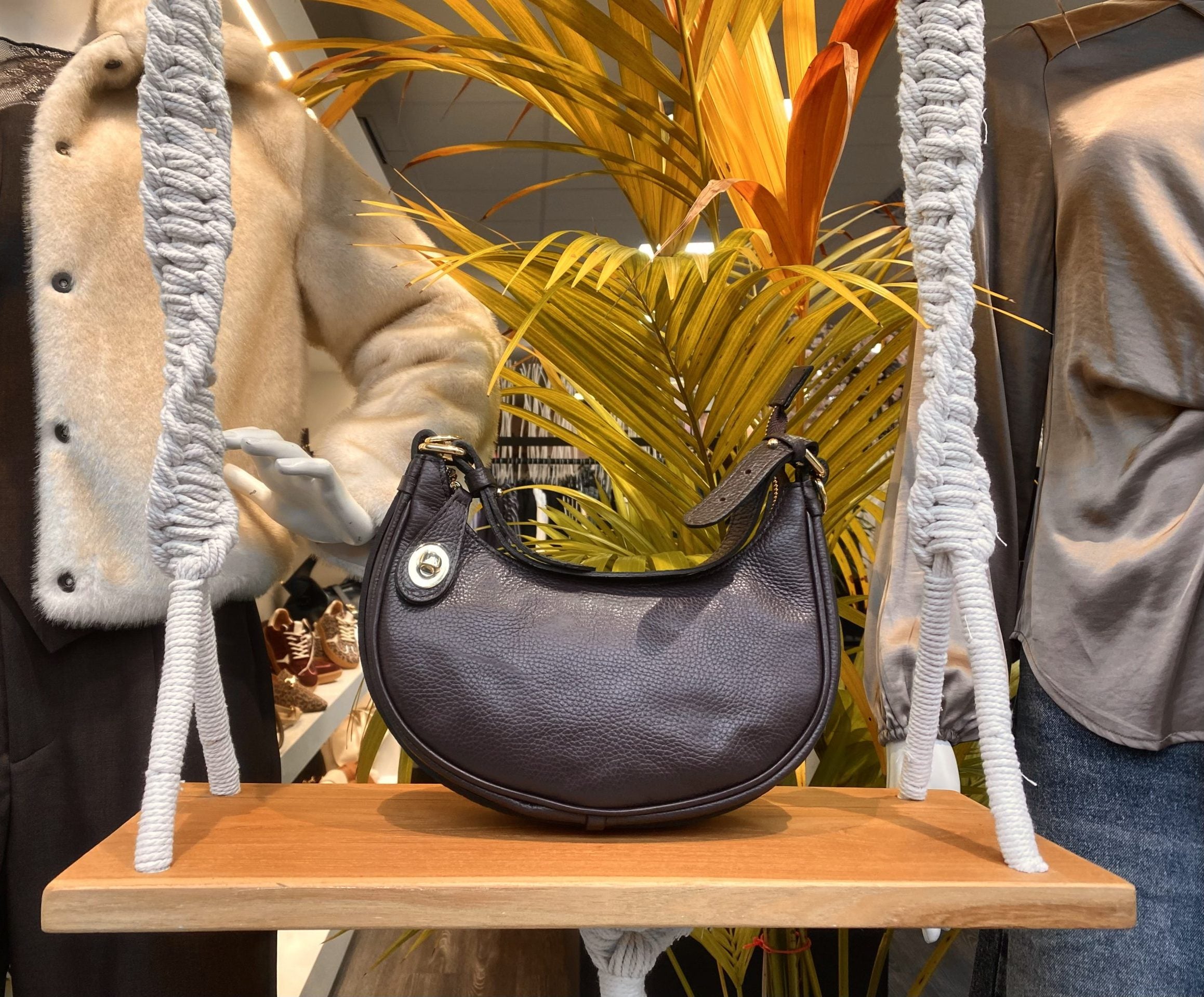 Alana Schoudertas Leer Dark Brown T341