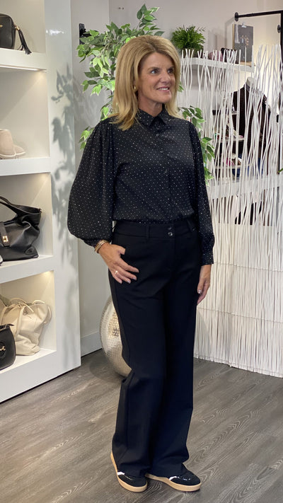 Flamant Rose Blouse CY3817A zwart