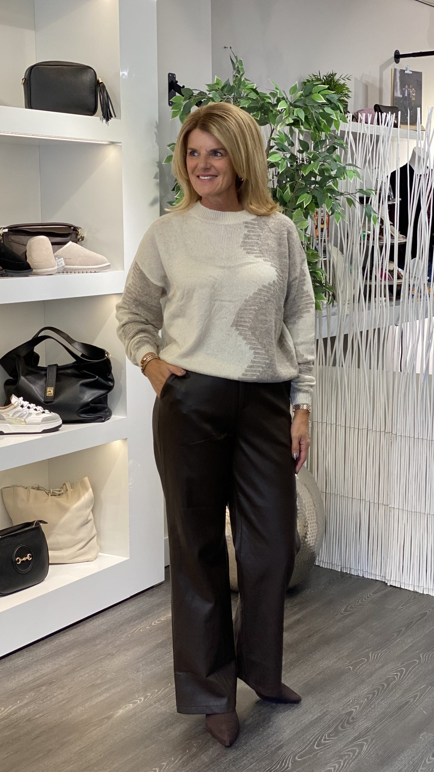 C&S Karly Knit Pullover trui  sand / bronze