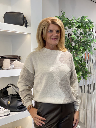 C&S Karly Knit Pullover trui  sand / bronze