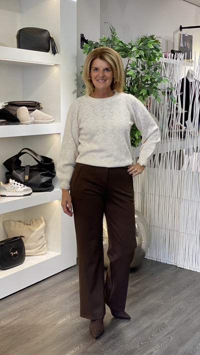 Freequent Grsevalin Pullover trui moonbeam melange