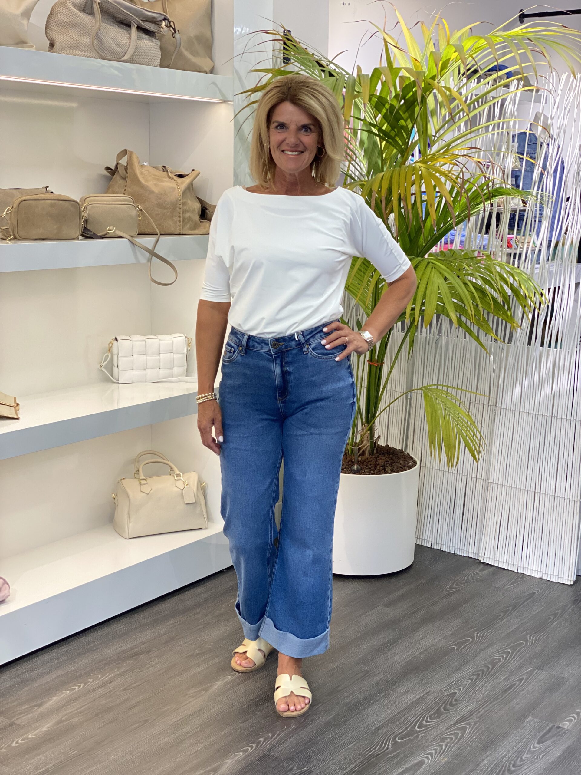 Mi Piace Travelstof Top Boothals 202427 off white