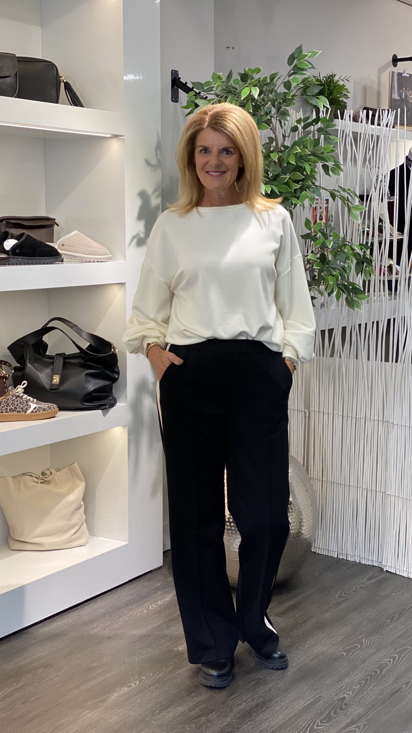 Red Button Colette Punta Sidepatch Broek L32 zwart