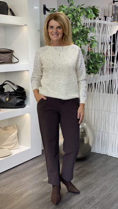 C&S Keira Knit Pullover zand