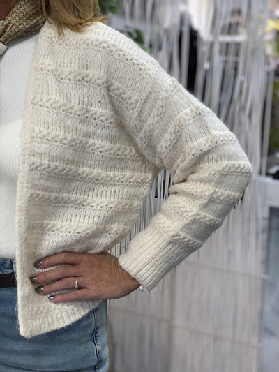 Freequent Wave Vest Cardigan moonbeam