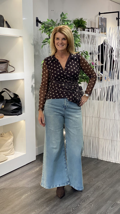 Musthaves by Elja Polka Dots Top espresso