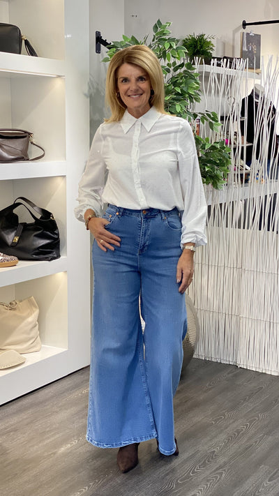 Forza Wijde jeans Spijkerbroek denim blue 002