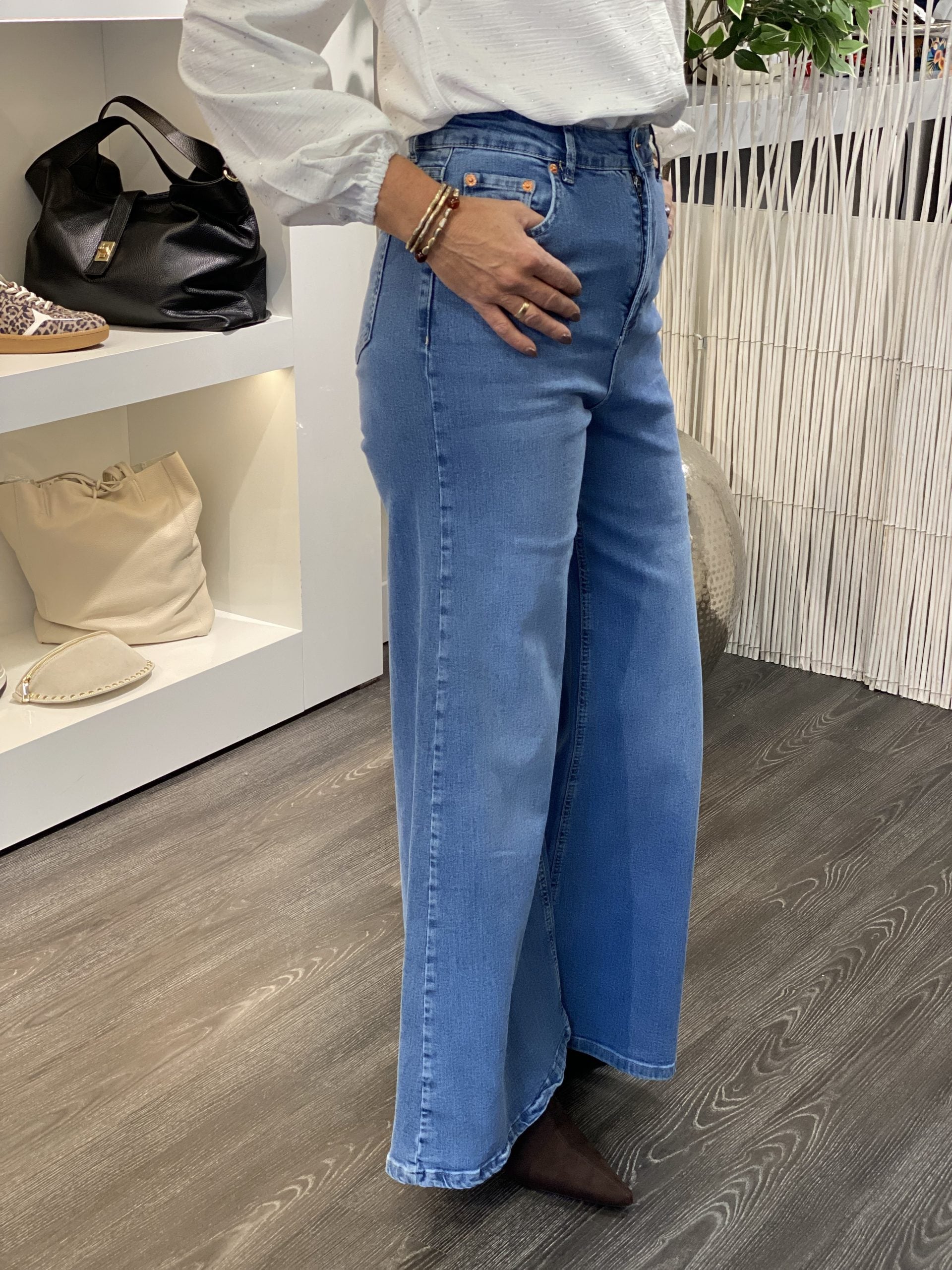 Forza Wijde jeans Spijkerbroek denim blue 002