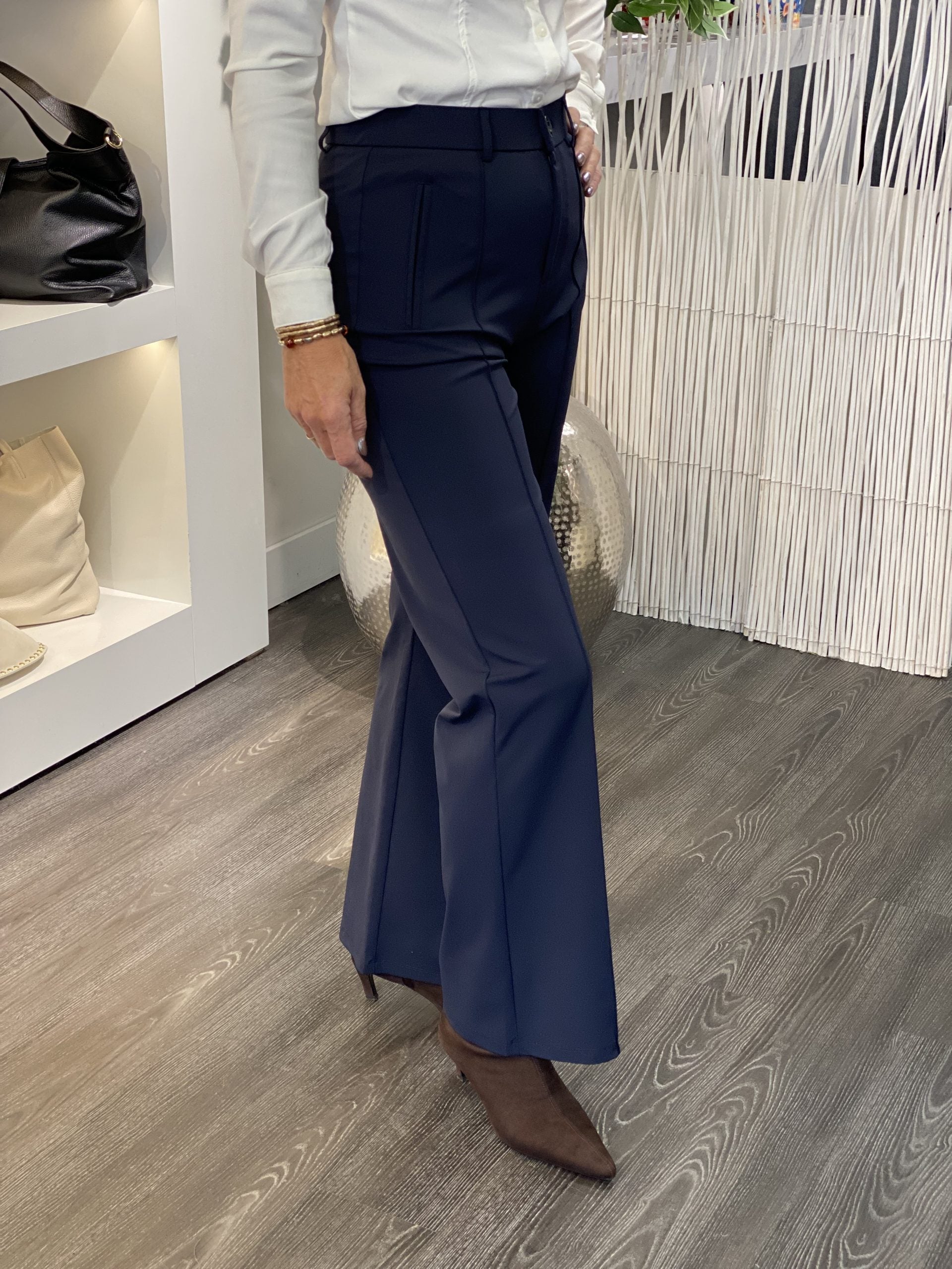 Zoso Noura Travelstof Broek donkerblauw