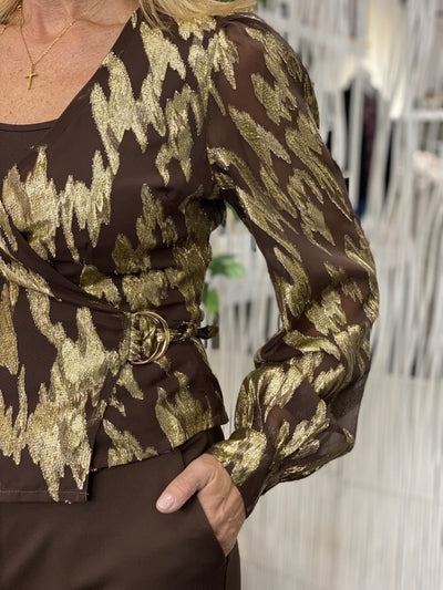 Azzurro Blouse 93229 bruin