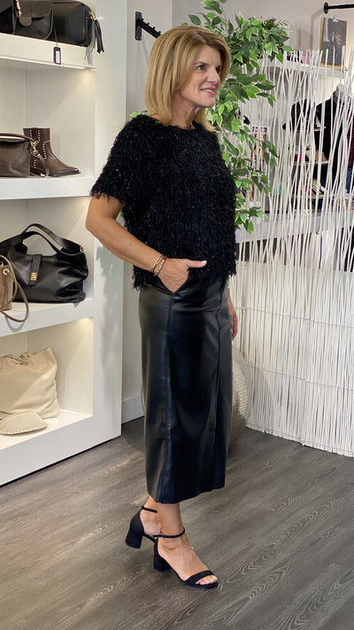 Azzurro PU Leren Rok 9469 zwart