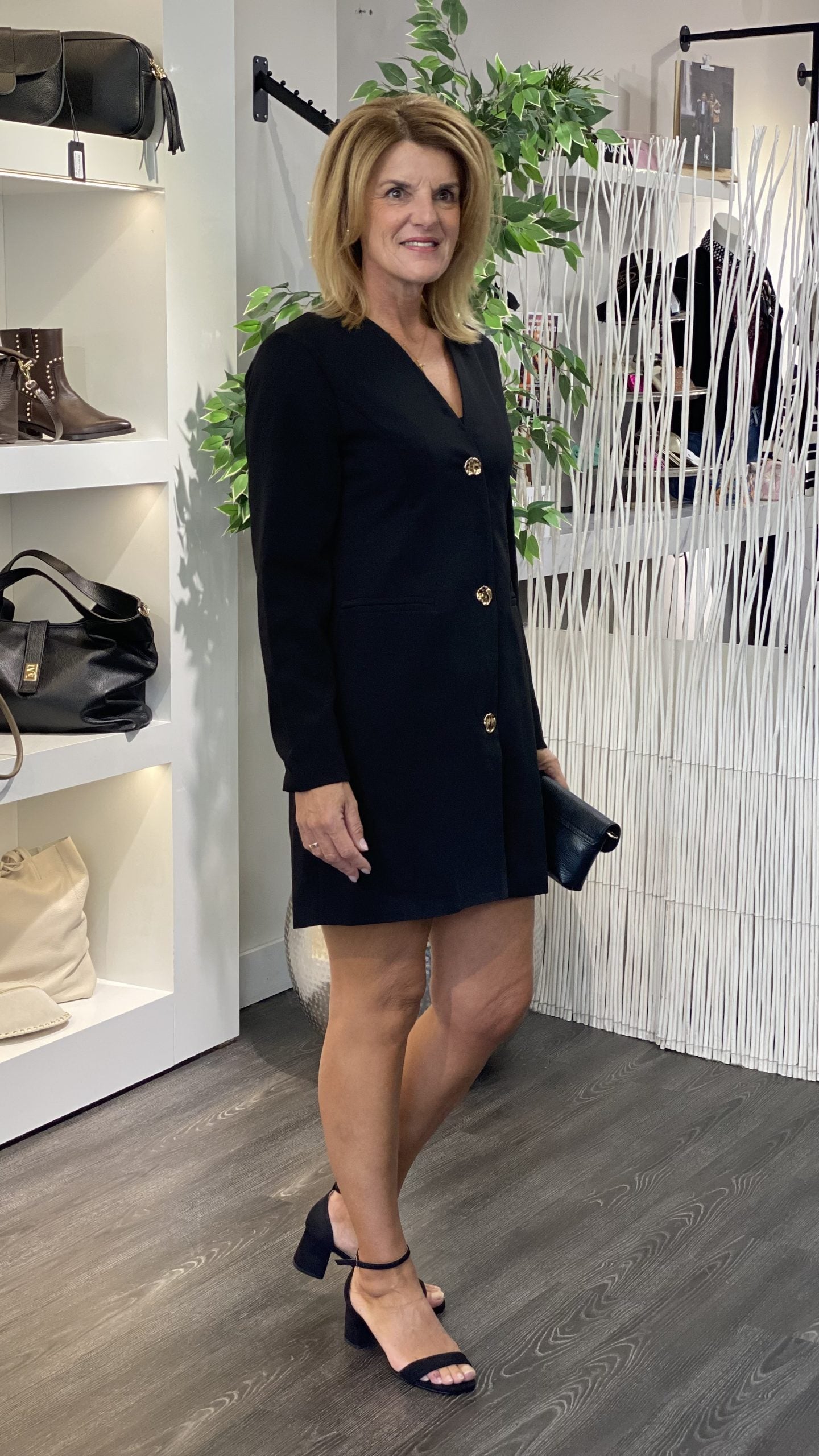 Azzurro Blazer Jurk 95194 zwart