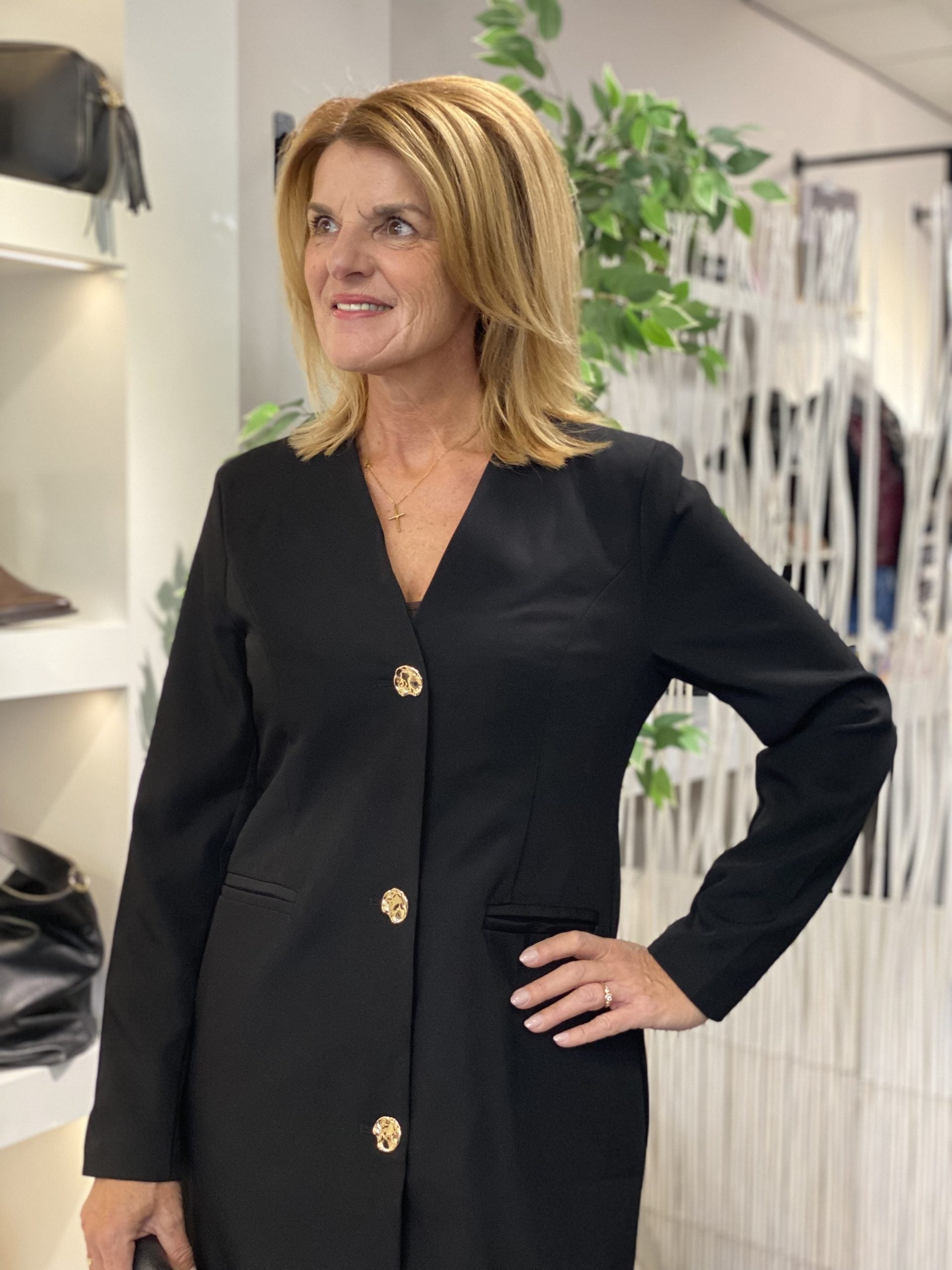 Azzurro Blazer Jurk 95194 zwart