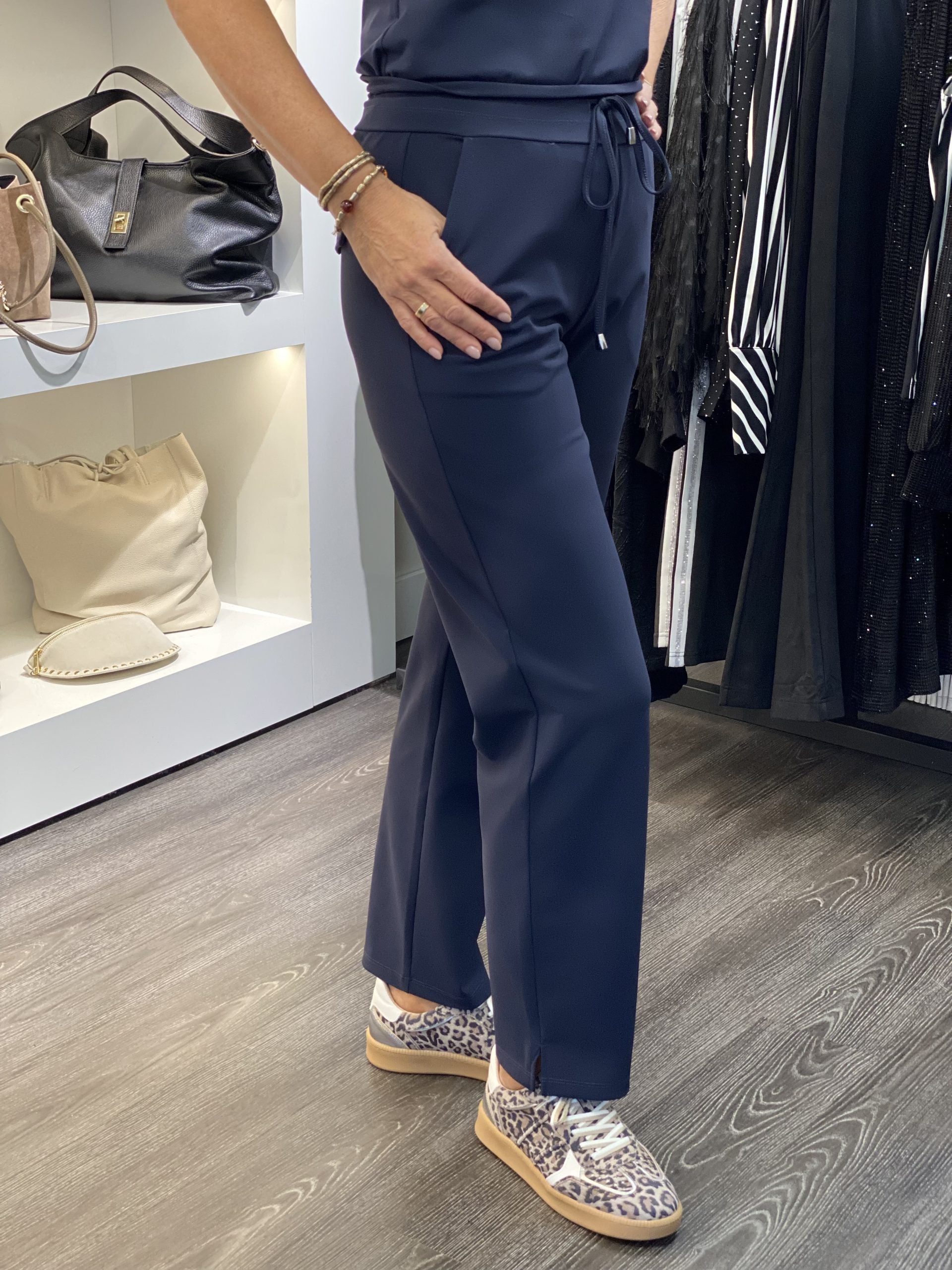 Mi Piace Travelstof Bonded Broek 202753 donkerblauw