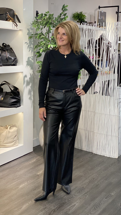 Mi Piace Basic Longsleeve Top zwart 2020057